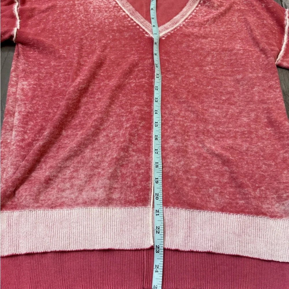 Sundance Catalog Cece V Neck Lightweight Sweater Small Boho Exposed Seams Small - Picture 3 of 6